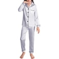 thumbnail image 1 of Niñas Ropa Color Sólido Manga Larga Traje de Hogar 60% Algodón 40% Lino, Invierno Bebé Niños Ropa Conjunto para Niño Pequeño, 1 of 6