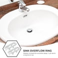 thumbnail image 5 of WHAMVOX 12 Pcs Universal Wash Overflow Ring Sink Water Stopper 5.40X1.30X1.20CM Silver, 5 of 8