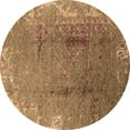 thumbnail image 1 of Ahgly Company Indoor Round Oriental Brown Industrial Area Rugs, 7' Round, 1 of 4