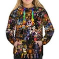 thumbnail image 2 of Lsque Five Nights At Freddy'S Pattern Casual Women's Hoodie,Hooded Sweatshirt with Kangaroo Pocket,Pullover Hoodie with Eye-catching Drawstrings-Large, 2 of 8