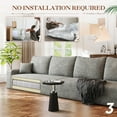 thumbnail image 6 of Muumblus 168" Cloud Sectional Sofa, Cozy 5-Seater Modular Sofa, Plush Corduroy Sleeper Bed Couch, No Assembly Required, Gray, 6 of 9