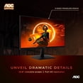 thumbnail image 3 of AOC 24G15N Monitor para juegos de 24", Full HD 1920 x 1080, 180 Hz 1 ms, 1 HDMI 2.0, 1 Display Port, sincronización adaptativa, sin marco de 3 lados, preparado para HDR, preparado para juegos de conso, 3 of 5