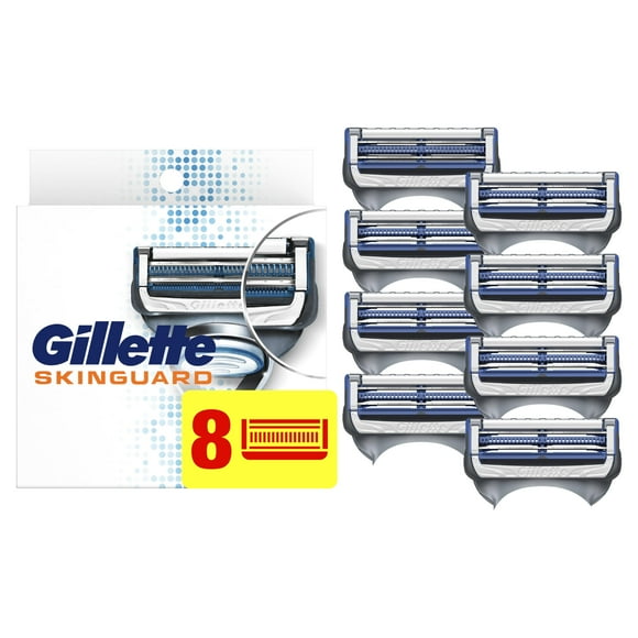 Gillette Skinguard Men's Razor Blade Refill, 8 Blade Refills