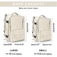 thumbnail image 3 of Large Travel Backpack For Women,airline Flight Approved Waterproof 15.6 Inch Laptop Backpack,carry On Backpack With Shoe Compartment Pink, 3 of 5