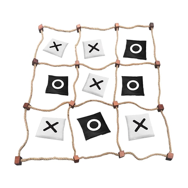 Juego Tic TAC Toe Juego de Estrategia Al Aire Libre Juego de Ajedrez XO para Familias Adultas Niños