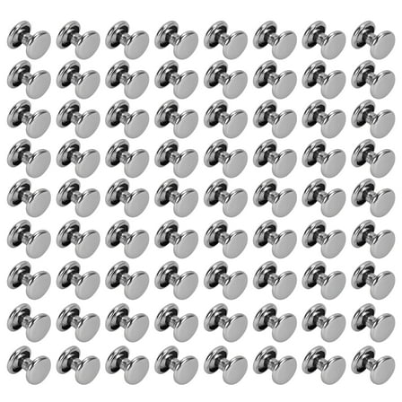 WORGEOUS  100 Pcs Binder Rivets Album Photo Scrapbook Kit Scrapbooking Silver