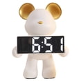 thumbnail image 1 of Resina Nordic Bear Estatua Batería / Plug-In Use Bear Despertador Ornamento (Blanco), 1 of 9