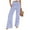 Blue, variant on Women's Fashion Loose Pleated Elastic Waistband Pocket Striped Casual Pants for Modern and Relaxed Style,Blue,S