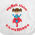thumbnail image 4 of Inktastic My Big Sister is My Hero Boys or Girls Baby Bib, 4 of 4