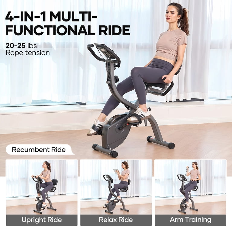 Naipo 3-in-1 Folding Exercise Bike, 265 Lb photo 3