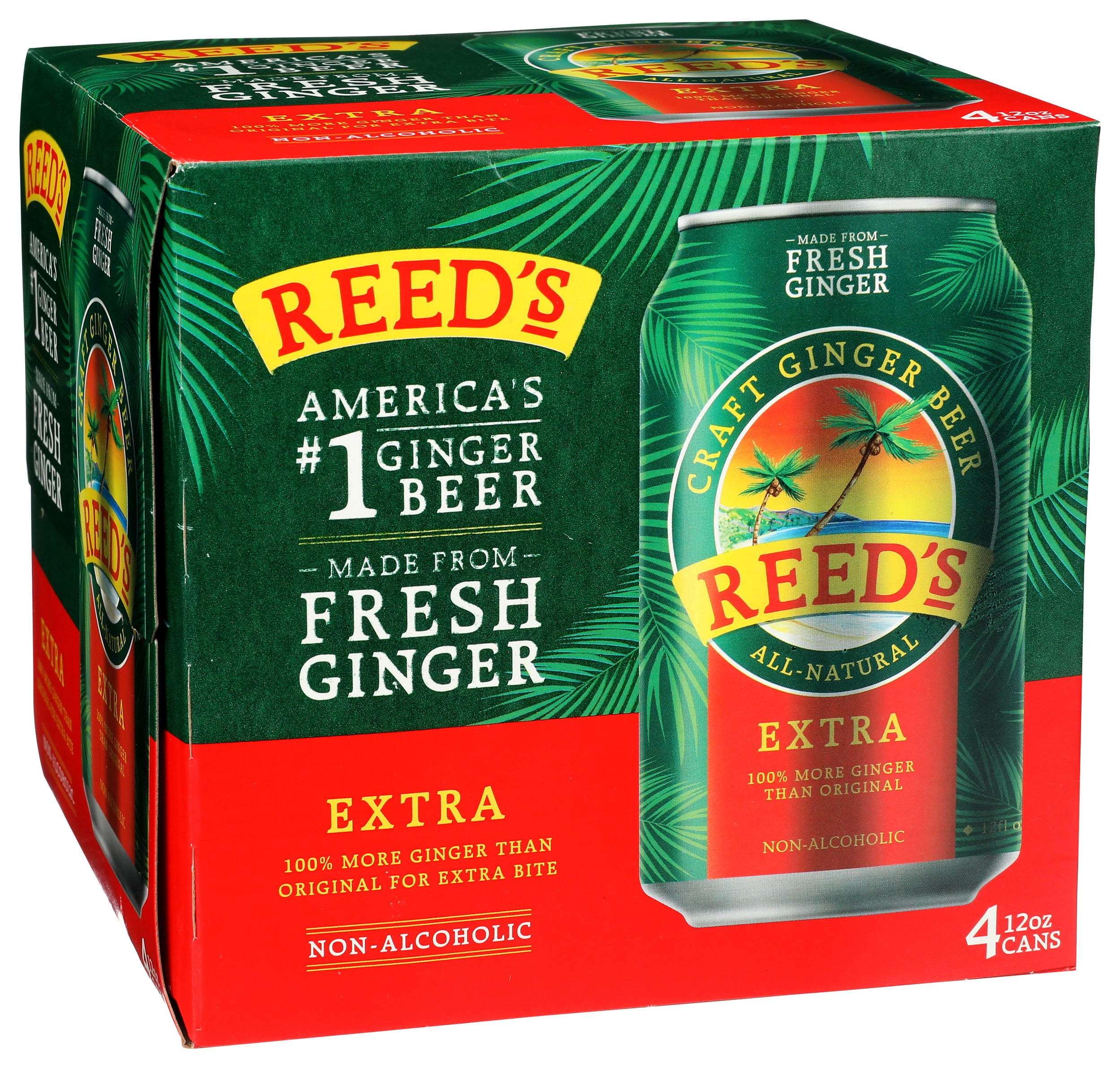 Pack of 6, Reeds Extra Ginger Beer, 48 fl oz