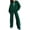 Dark Green, variant on CIENVNSTG Women Sweatsuits Zipper Sweatshirt and Wide Leg Pant Winter Casual 2 Piece Joggers Set Tracksuit Beige L