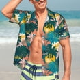 thumbnail image 5 of KLL Men's Hawaiian Shirt Short Sleeve Button Down Beach Shirts-Hawaiian Style, 5 of 5