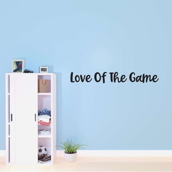 Boys Love of the Game Motivational Sports Wall Decal Decoration Sports Lover Decal Wall Art Sticker Mural Decor Lasts Years and Easily Removable - Size: 20 In(W) x 2 In(H)