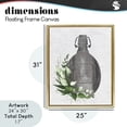 thumbnail image 3 of Vintage Bottle with Bathroom Herbs Gold Framed Floater Canvas Wall Art, design by Lettered and Lined, 3 of 10