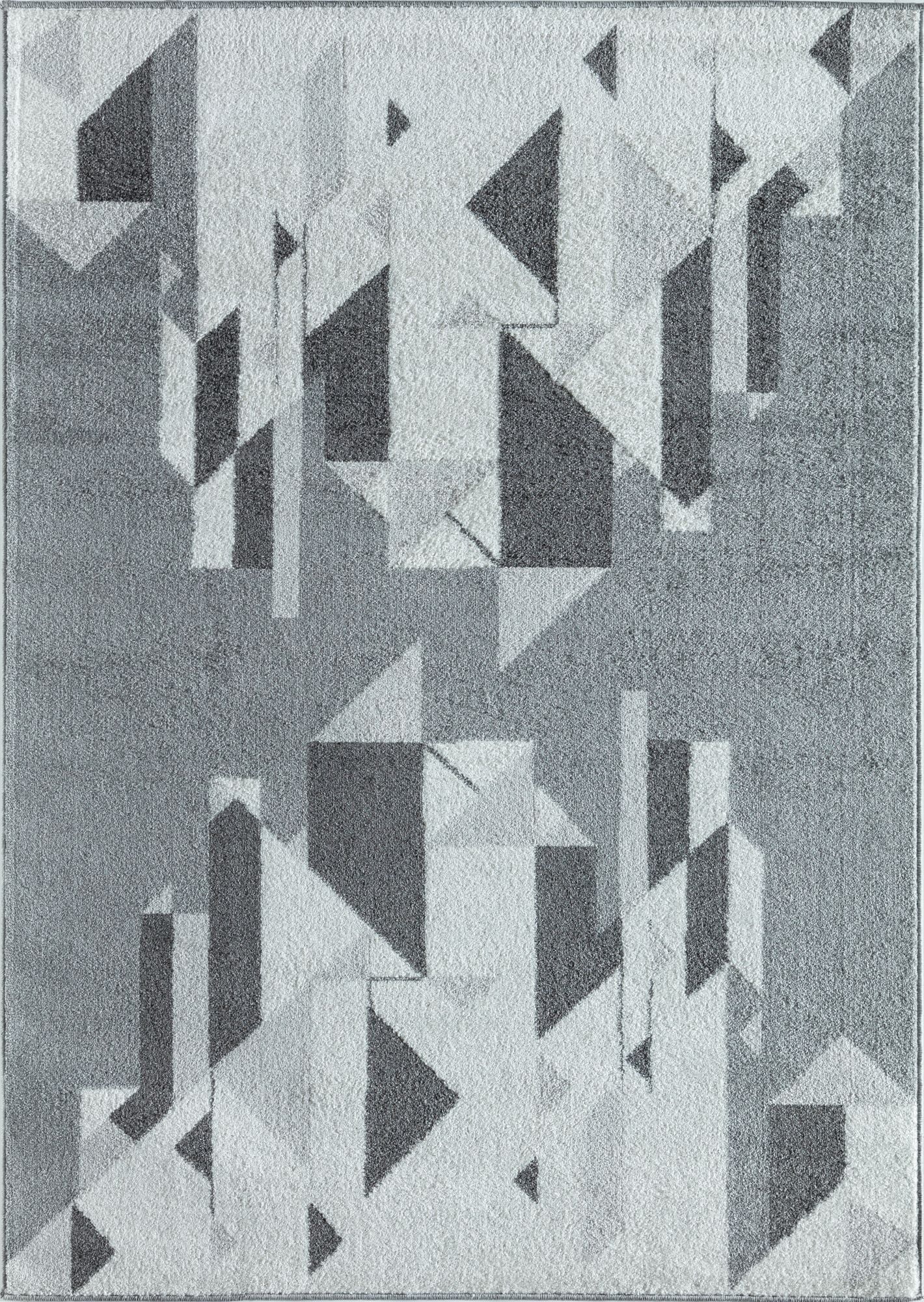 Mason Brooks Azure AZ50B Network Grey Geometric Contemporary Gray Area Rug, 8'3" X 10'0"