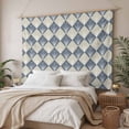 thumbnail image 3 of Blue Beige Tapestry for Bedroom Wall Hanging Tapestry, Modern Contemporary Floral Art Vintage Ceiling Backdrop Tapestries Poster Blanket Wall Decor for Teens Room Living Room Dorm 59" x 90", 3 of 8