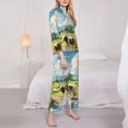 thumbnail image 3 of Balery Countryside Farm Cow Conjunto de Pijama con Estampado para Mujer, Conjunto de Dos Piezas con Manga Larga, Ropa de Dormir Suave con Bolsillos, Pijamas Cómodos-X-Large, 3 of 7