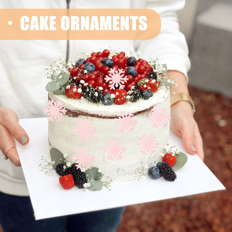 Edible snowflakes for cake decorating 50pcs Edible Snowflakes Cake