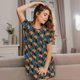 thumbnail image 3 of Easygdp Owls In Cartoon Style Camisón de manga corta para mujer, informal, estampado, 3 of 6