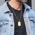 thumbnail image 2 of APSVO Gold Dog Tag Necklaces for Men to My Dad Gifts from Son American Flag Pendant Chain Christian Religious Birthday Fathers Day Jewelry Gifts Dad Him Godfather Adults Male Ideas, 2 of 5