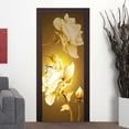 thumbnail image 2 of (77x200cm,J) Etiqueta de la puerta Efecto Trompe l'oeil 3D Interior PVC Pegatinas de pared para decoración de la pared Sala de estar Cocina Dormitorio Baño Papel pintado, 2 of 5