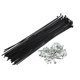thumbnail image 1 of Unique Bargains 40 radios 14G J Bend de 170 mm x 2 mm con cabecillas para bicicleta de acero negro, 1 of 1