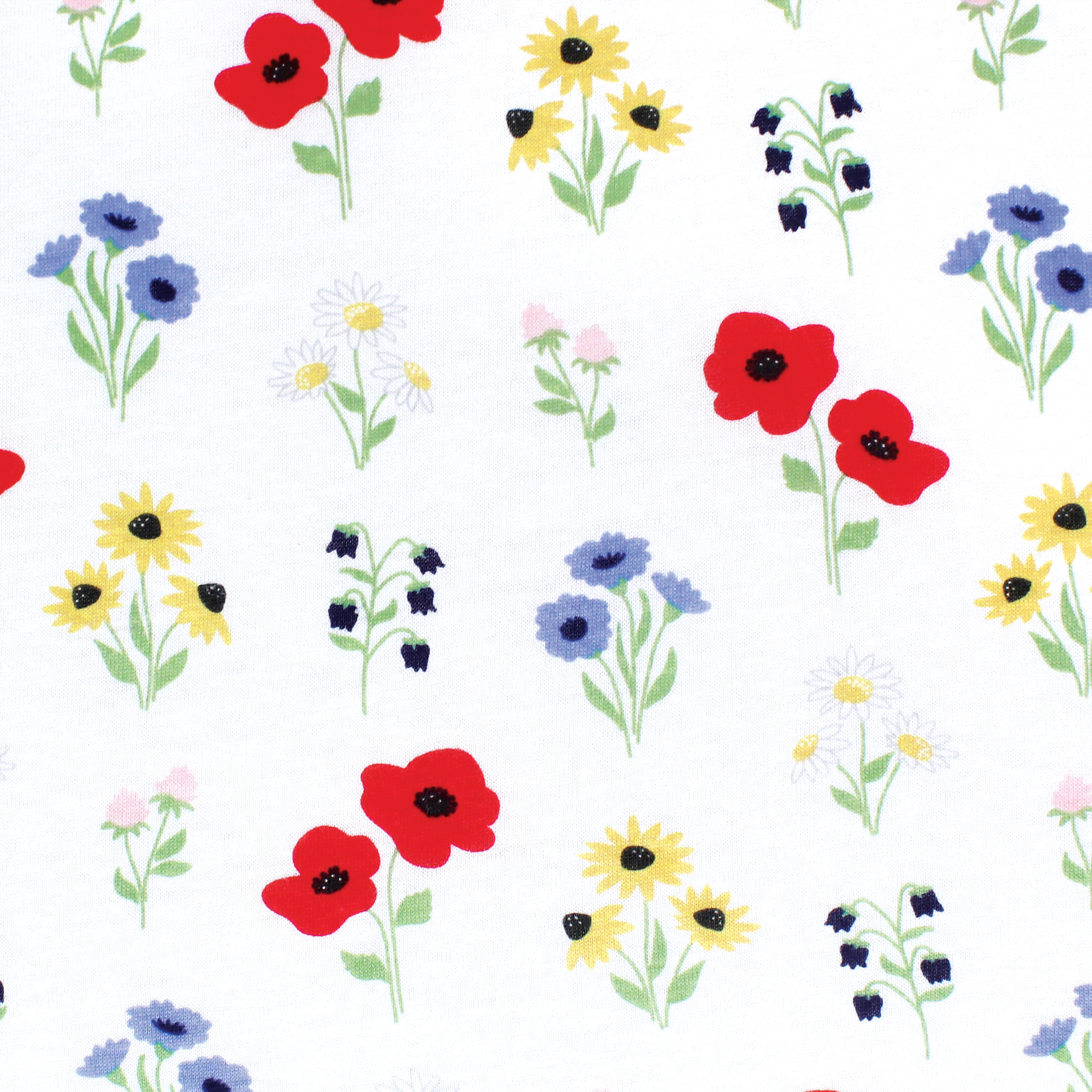 Hudson Baby Infant Girl Cotton Fitted Crib Sheet, Wildflower, One Size