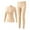 Beige, variant on successthop Womens Thermal Underwear Sets Plus Size Lightweight Long Sleeve Crewneck Tops with Padding and Leggings 3XL