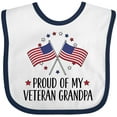 thumbnail image 3 of Inktastic Military Proud of Veteran Grandpa Boys or Girls Baby Bib, 3 of 4