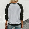 thumbnail image 5 of Craaazy Long Sleeve Shirts for Women Color Block Casual Tops Crewneck Basic T-Shirts Gifts, 5 of 5