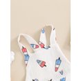 thumbnail image 5 of Bagilaanoe 4th of July Newborn Baby Girl Boys Rompers Print Short Sleeve Bodysuit 6M 12M 18M 24M Infant One Piece Short Jumpsuit for Independence Day, 5 of 7