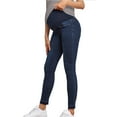 thumbnail image 4 of Frostluinai Women's Maternity Jeans Over Belly Skinny Denim Jeggings Comfy Stretch Pregnancy Pants Vintage Jeans Leggings with Pocket, 4 of 6