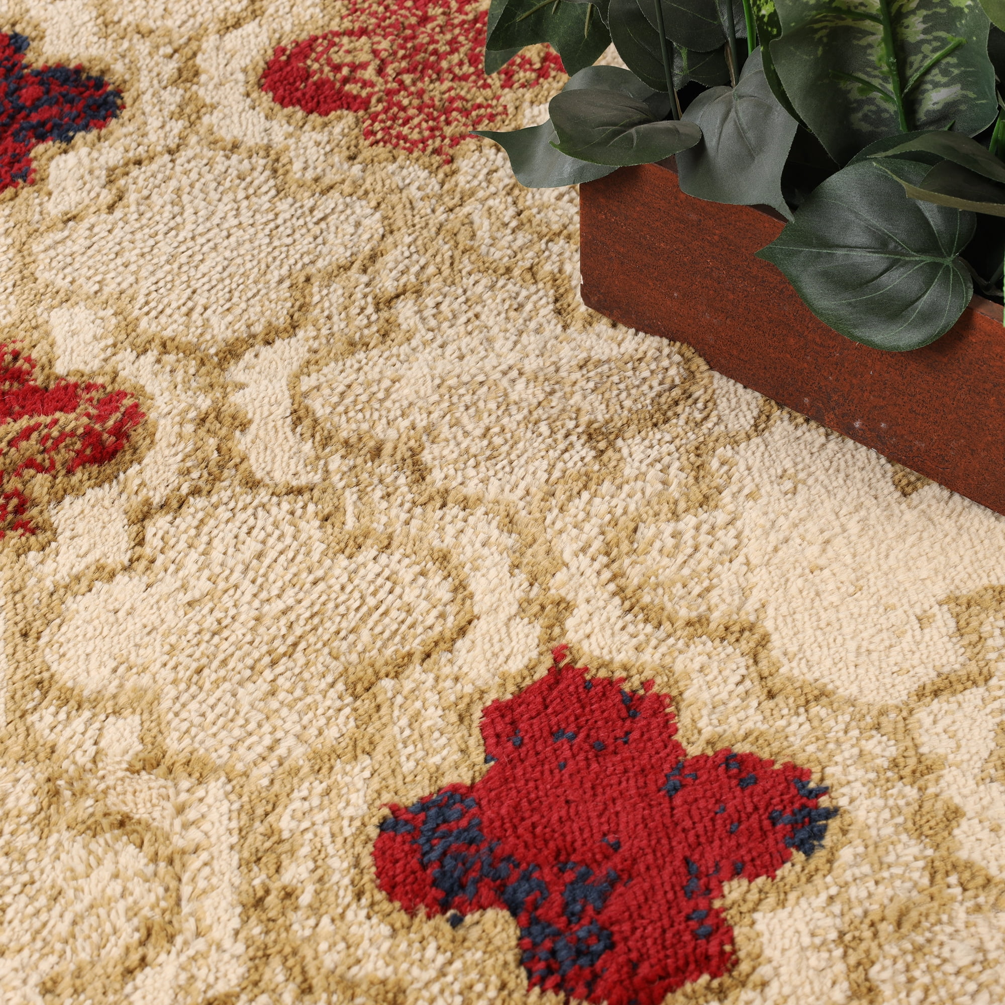 Superior Viking Trellis Indoor Large Area Rug, 4' x 6', Beige