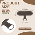 thumbnail image 2 of 12pcs Phone Tether Tab, Universal Phone Lanyard Patch T Shape Cell Phones Strap Replacement Part for Most Smartphone Cases, Brown, 2 of 6