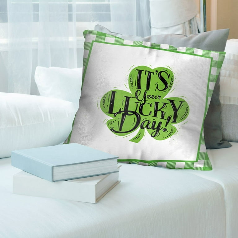 St.Patrick's Day Giant Couch Pillows Linen Hug Pillowcar Box Santa Pillow  Sleeve Sofa Cushion Cushion Sofa Sofa 18x18 Inch 