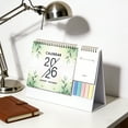 thumbnail image 3 of PLYZLE Small Desk Calendar 2026, Standing Desktop Calendar 12 Months, 2 in 1 Flip Calender with Sticky Note & Memo Pages, 9"x10", Thick Paper Floral Calendar for Home School and Office (D), 3 of 6