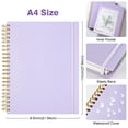 thumbnail image 2 of OMEYA 5 Subject Notebook, Graph Paper Notebook 8.5 x 11in with Dividers, 300 Pages 100GSM Thick Spiral Journal Notebook Grid Ruled for Women & Men, Large Spiral Notebooks for Work, Campus, 2 of 6