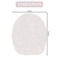 thumbnail image 3 of Home Weavers Double Ruffle Collection Toilet Lid Seat Cover, Elastic Edges, 100% Cotton Soft Non Slip Universal Fit for Standard Round Bath Room Bowl Lids, Washable, 18"x18" Toilet Lid Cover, Ivory, 3 of 9