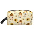 thumbnail image 2 of Uemuo Watercolor Bee Honey Honeycomb Bee Pattern Portable Toiletry Bags with Handle, Waterproof travel Make up Bags for Women, Large Capacity Travel Cosmetic Bags, 2 of 9