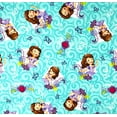 thumbnail image 2 of 1 Yard - Disney Sofia the First Princess on Blue  Cotton Fabric (Great for Quilting, Sewing, Craft Projects, Throw Pillows & More) 1 Yard X 44" Wide, 2 of 2