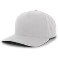 thumbnail image 2 of Pacific Headwear Cotton-Poly Hook-And-Loop Adjustable Cap 302C Silver Yth, 2 of 2