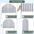 thumbnail image 5 of Navy Blue Striped Arch Backdrop Cover, Spandex Fitted Wedding Arch Cover, Navy Blue White Stripes Farmhouse Round Top Stand Covers for Birthday Ceremony Bridal Shower Party Decor 6x2.6 Ft, 5 of 9