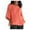 Pink, variant on Aoochasliy Ladies Tops Winter Clothes Tops Plus Size Shirt Cropped Sleeves Round Neck Cotton Blouse of the Day