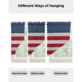 thumbnail image 4 of Wooden American Flag Swag Valances for Windows, Independence Day Star Striped Flag Rod Pocket Sheer Valances for Small Windows, Swag Toppers Light Filtering for Kitchen Living Room 2 Panels 36''x36'', 4 of 6