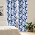 thumbnail image 2 of Ambesonne Retro Curtains, Vintage Passionflowers Plot, Pair of 28"x95", Night Blue and Dark Violet, 2 of 5
