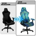thumbnail image 5 of Xoenoiee Blue Peacock Feather Print Gaming Chair Cover, Stretchable Office Computer Chair Cover Ergonomic Cat Proof Protector with Armrests, Comfy Executive Rolling Chairs for Home Office, 5 of 7