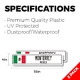 thumbnail image 2 of MONTERREY MEXICO Classic Street Sign (2 Pack) Mexican flag city country road wall gift Road Sign | 4" X 18" Plastic Address Sign, 2 of 5