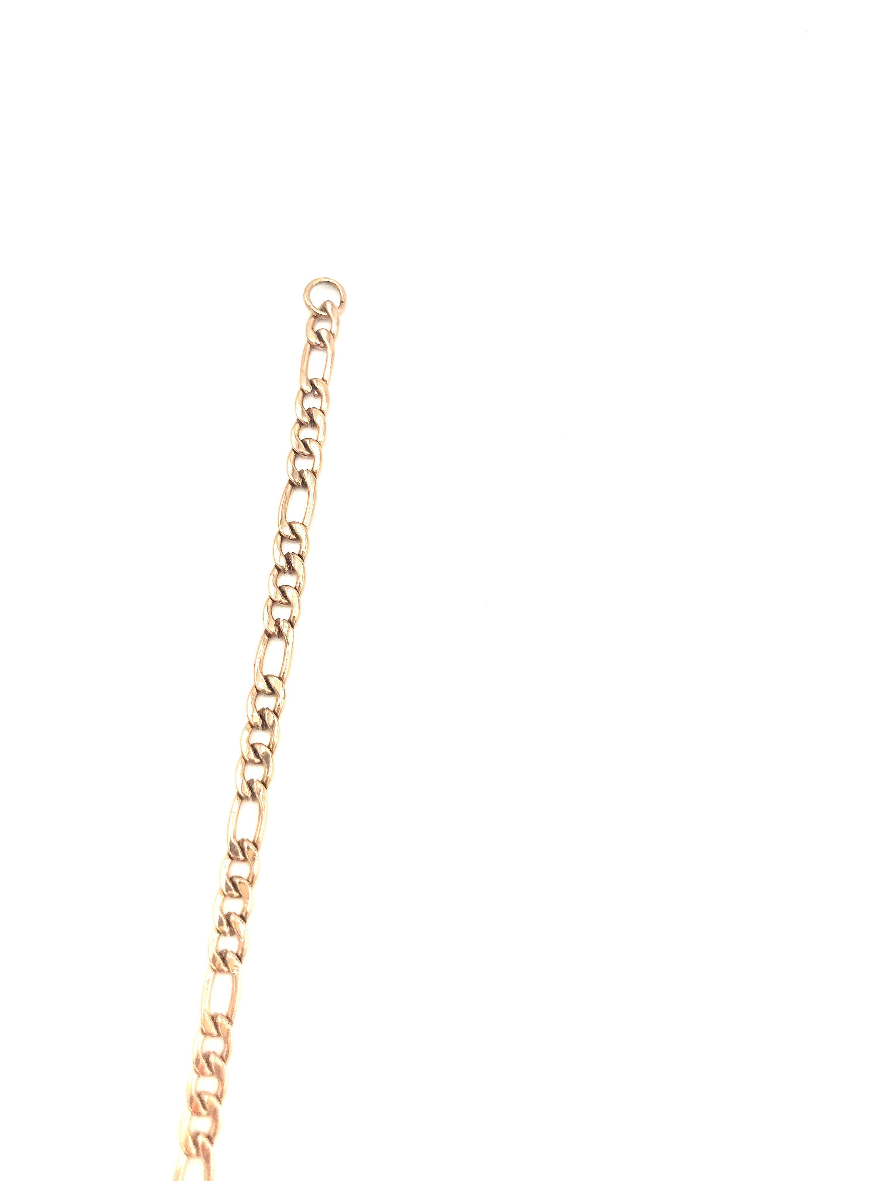 Figaro Rose Gold Chain Necklace – 3mm Fine 14K PVD Gold Plated,  22"