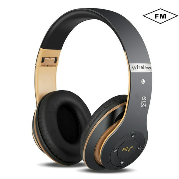 Wireless Gaming Headset/Home office headset PS4 with 7.1 Surround Sound, Xbox Headset with Noise Canceling Mic , Compatible w/ PS4, Xbox One, Laptop Black-gold - Walmart.com